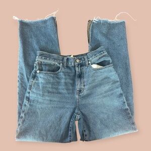 Madewell women’s baggy straight Blue Straight Leg Jeans size 27